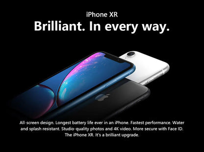 Genuine Apple iPhone XR Original 6.1" Retina IPS LCD RAM 3GB ROM 64GB/128GB/256GB A12 Bionic 4G LTE Hexa Core IOS Face ID NFC