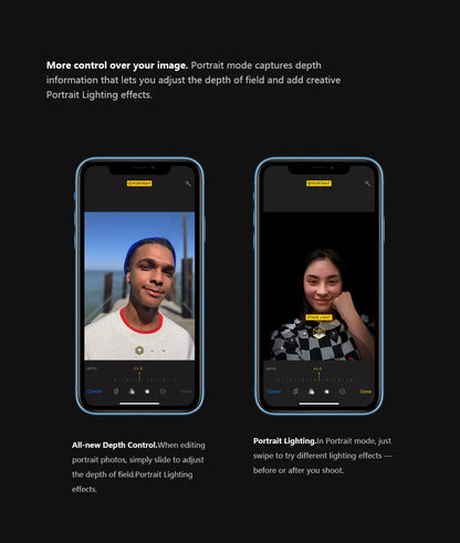Apple iPhone XR Dual Sim 2 Sims A2107 A2108 6.1" RAM 3GB ROM 64/128/256GB IOS A12 Bionic Face ID NFC Original Genuine 4G LTE