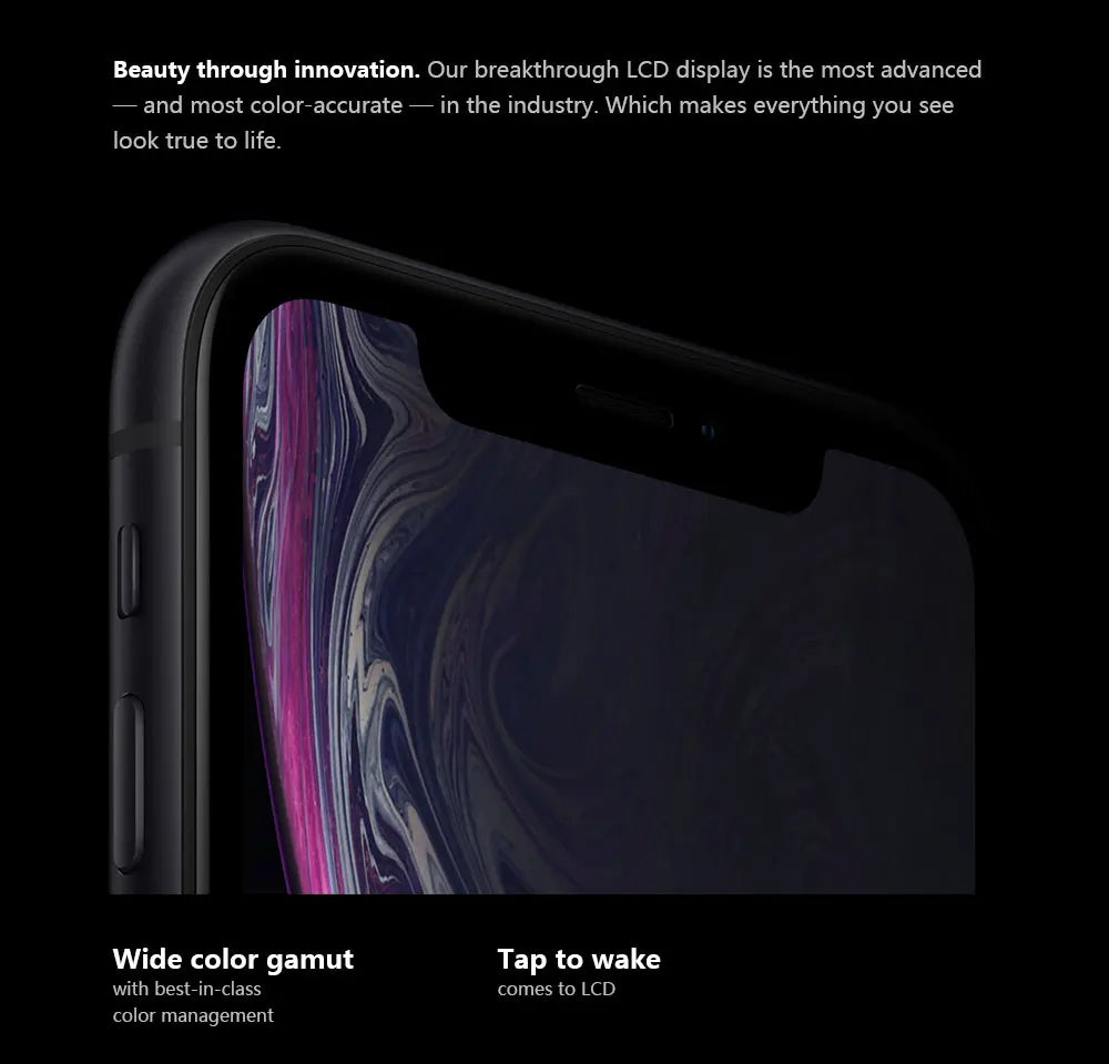 Genuine Apple iPhone XR Original 6.1" Retina IPS LCD RAM 3GB ROM 64GB/128GB/256GB A12 Bionic 4G LTE Hexa Core IOS Face ID NFC