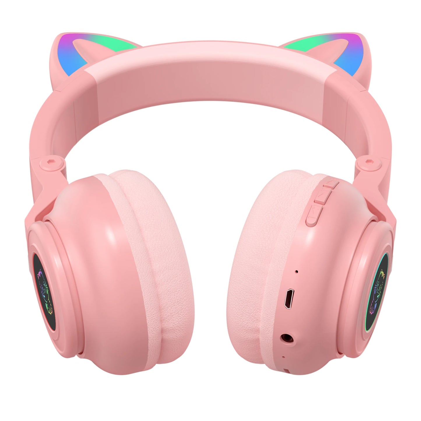 HiFi Girls Wireless Unicorn headphones with Mic phone Stereo Bass Cute Children Music Kid Cat Bluetooth Headsets Support SD Card - Universal Market