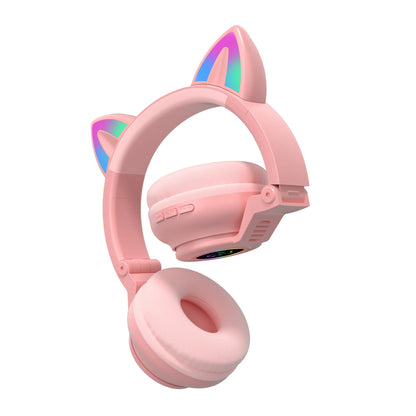 HiFi Girls Wireless Unicorn headphones with Mic phone Stereo Bass Cute Children Music Kid Cat Bluetooth Headsets Support SD Card - Universal Market