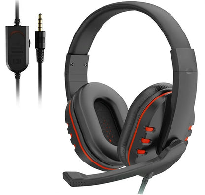 Headphones 3.5mm Wired Gaming Headset Earphones Music For PS4 Play Station 4 Game PC Chat computer With Microphone - Universal Market