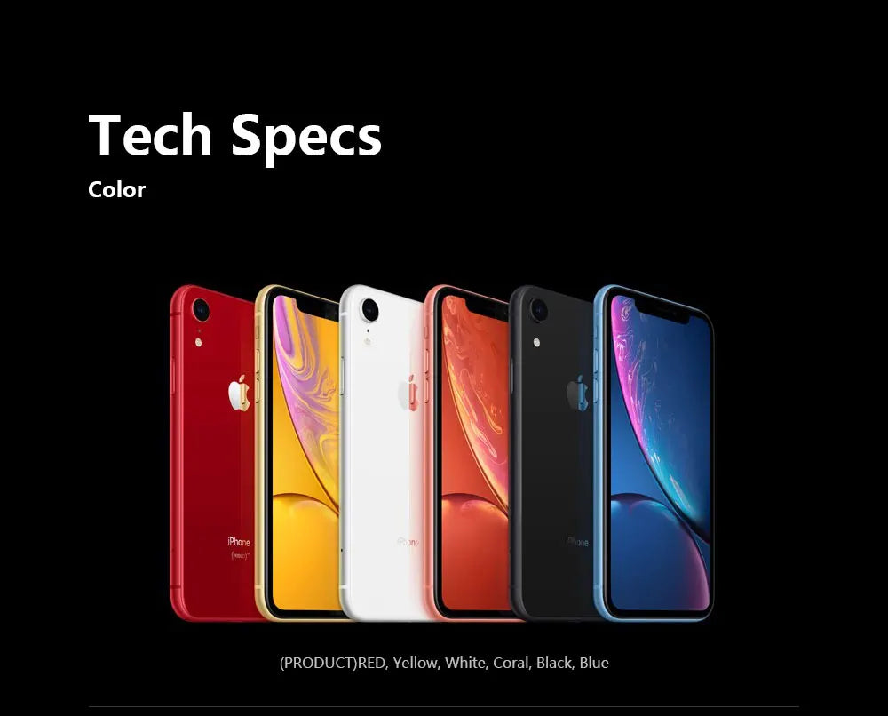 Apple iPhone XR Original 6.1" Liquid Retina IPS LCD RAM 3GB ROM 64GB/128GB/256GB 4G LTE IOS A12 Bionic Face ID Genuine Cellphone
