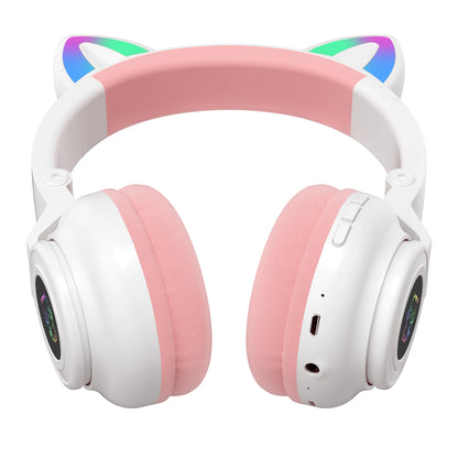 HiFi Girls Wireless Unicorn headphones with Mic phone Stereo Bass Cute Children Music Kid Cat Bluetooth Headsets Support SD Card