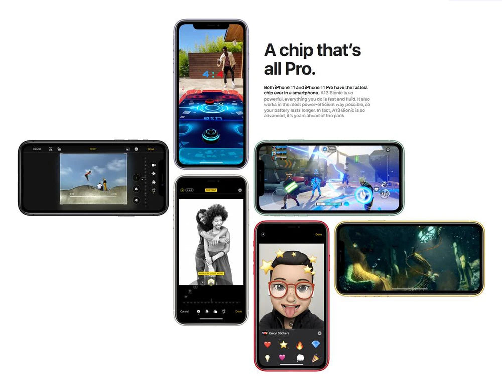 Apple iPhone 11 64/128/256GB ROM 6.1" Original Liquid Retina IPS LCD Face ID A13 IOS Genuine iPhone11 Unlocked 4G LTE Cellphone - Universal Market