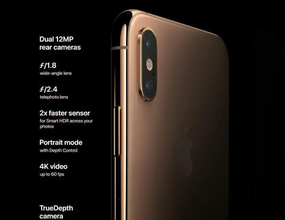 Apple iPhone XS 5.8" Retina OLED Display 4G LTE 2658mAh A12 Bionic Chip 4G RAM 64GB/256GB/512GB ROM Original Unlocked Used Phone - Universal Market