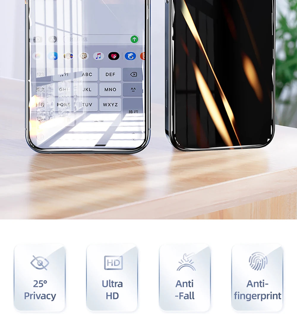 Joyroom Private Glass For iphone 17 16 15 14 ProMax Screen Protector Anti-spy Tempered Glass For iPhone Privacy Screen Protector