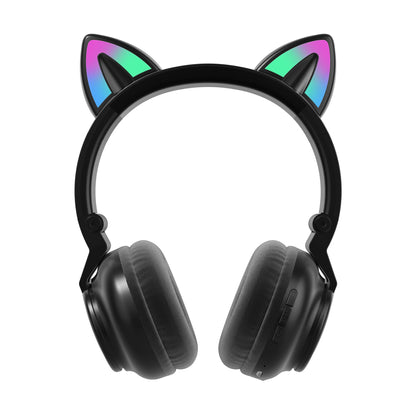 HiFi Girls Wireless Unicorn headphones with Mic phone Stereo Bass Cute Children Music Kid Cat Bluetooth Headsets Support SD Card - Universal Market
