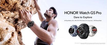 Original Honor Watch GS Pro Smart Watch SpO2 Smartwatch Heart Rate Monitoring Bluetooth Call 5ATM Sports Watch for Men