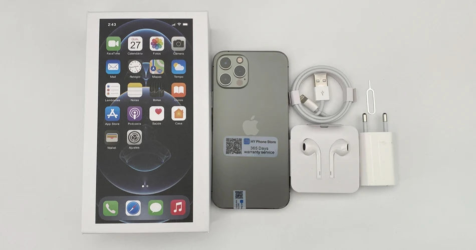 Apple iPhone 12 pro 128GB/256GB ROM Unlocked  A14 Bionic Chip With Face ID 6.1" 2532 x 1170 OLED Screen12MP Camera - Universal Market