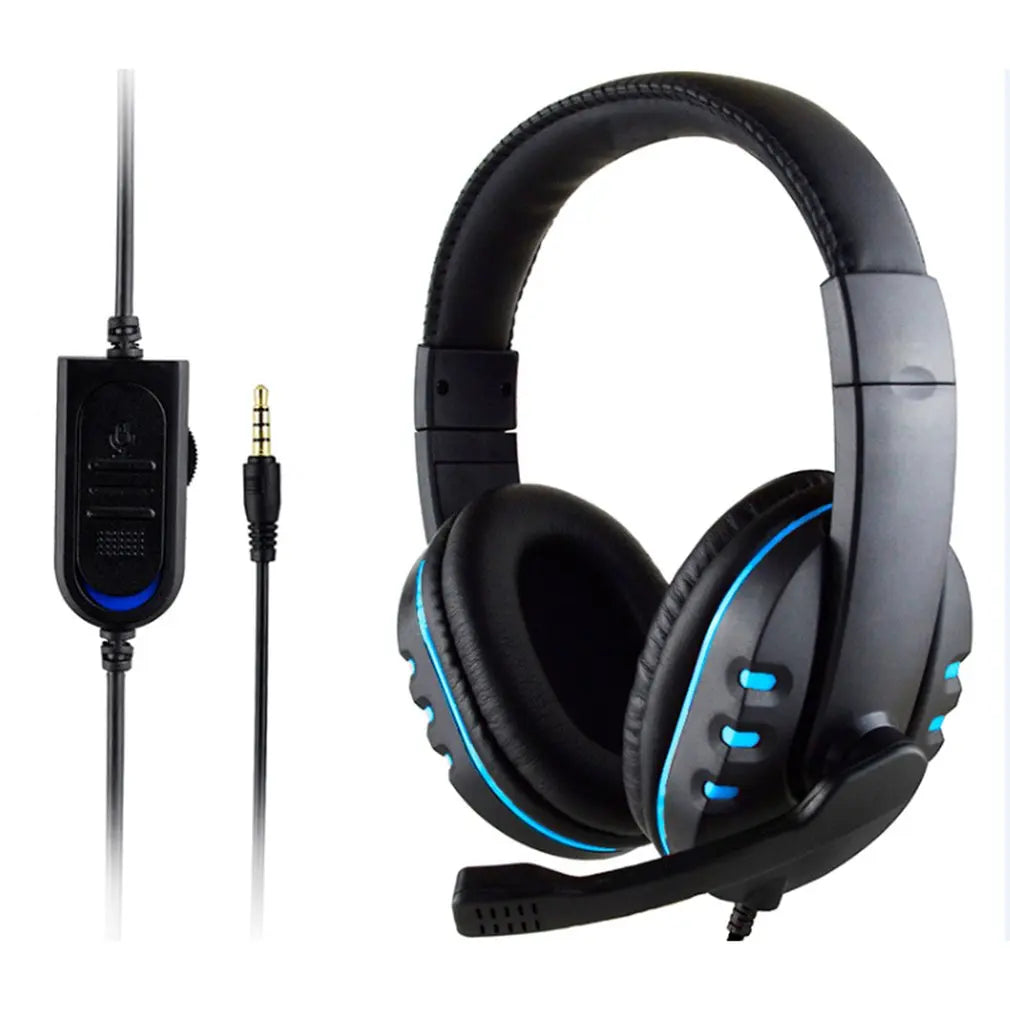 Headphones 3.5mm Wired Gaming Headset Earphones Music For PS4 Play Station 4 Game PC Chat computer With Microphone - Universal Market