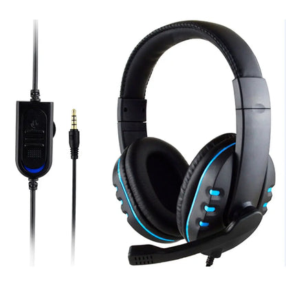 Headphones 3.5mm Wired Gaming Headset Earphones Music For PS4 Play Station 4 Game PC Chat computer With Microphone - Universal Market