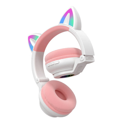 HiFi Girls Wireless Unicorn headphones with Mic phone Stereo Bass Cute Children Music Kid Cat Bluetooth Headsets Support SD Card