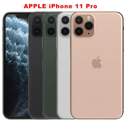 Original Apple iPhone 11 Pro 4G LTE Mobile Phone NFC 64/256/512GB Face ID 5.8" 12MP 4K@60fps A13 Bionic Hexa-Core IOS 11 pro - Universal Market