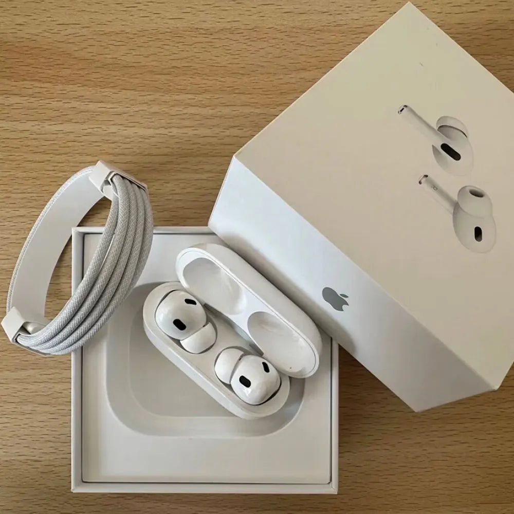 Used Refurbished Apple AirPods Pro 2nd wireless Bluetooth earphone H2 chip wireless charging box Active Noise With box Original