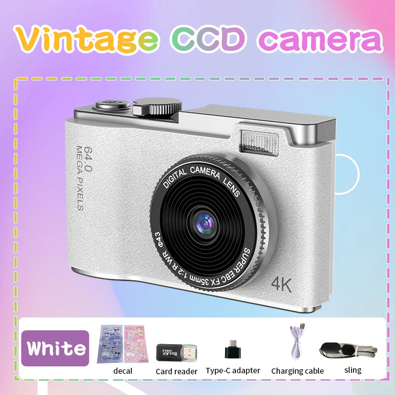 Kid Digital Camera for Children Camcorder Rechargeable Cameras Vlogging Camera 2.4" Rechargeable for Kid Beginner Photography - Universal Market