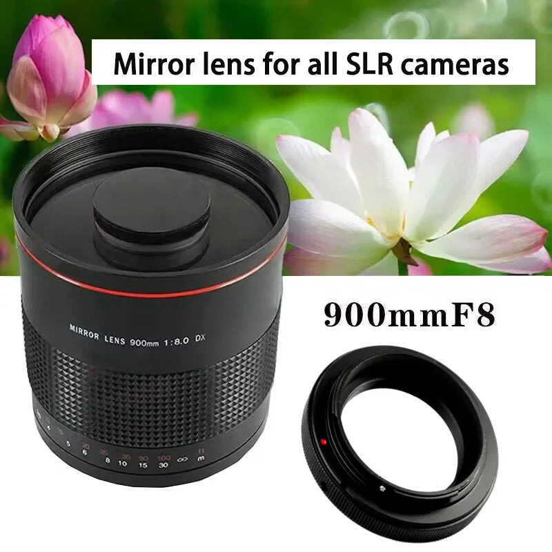 Lightdow Manual Telephoto Camera Lens 900mm F8.0 Reflex Lens Can Take Beautiful Pictures of Donuts for Canon Nikon Sony Camera - Universal Market