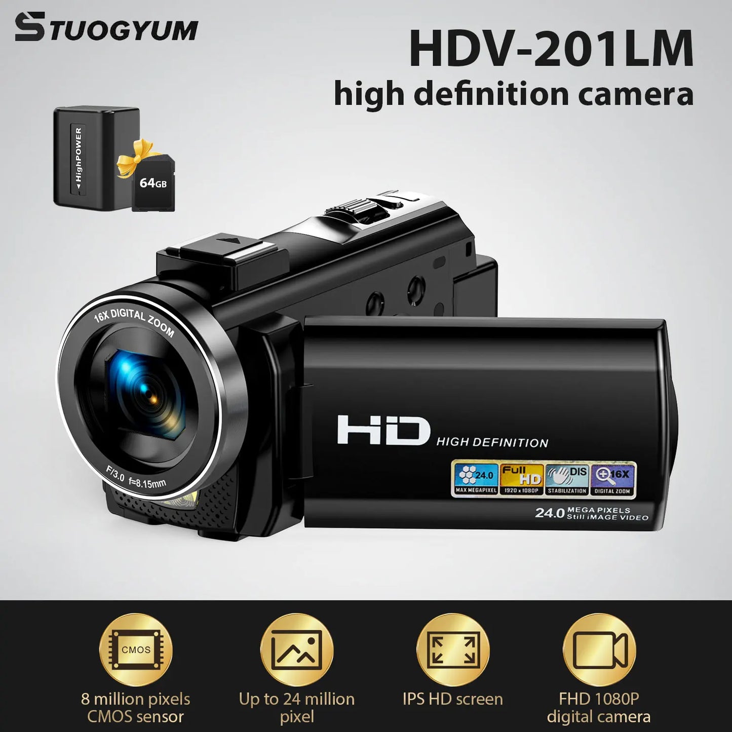 Digital Camera Photographic Cameras With 3.0 Inch Rotating Screen Professional Photo Camera Hd Video Kids Cameras  For Home - Universal Market