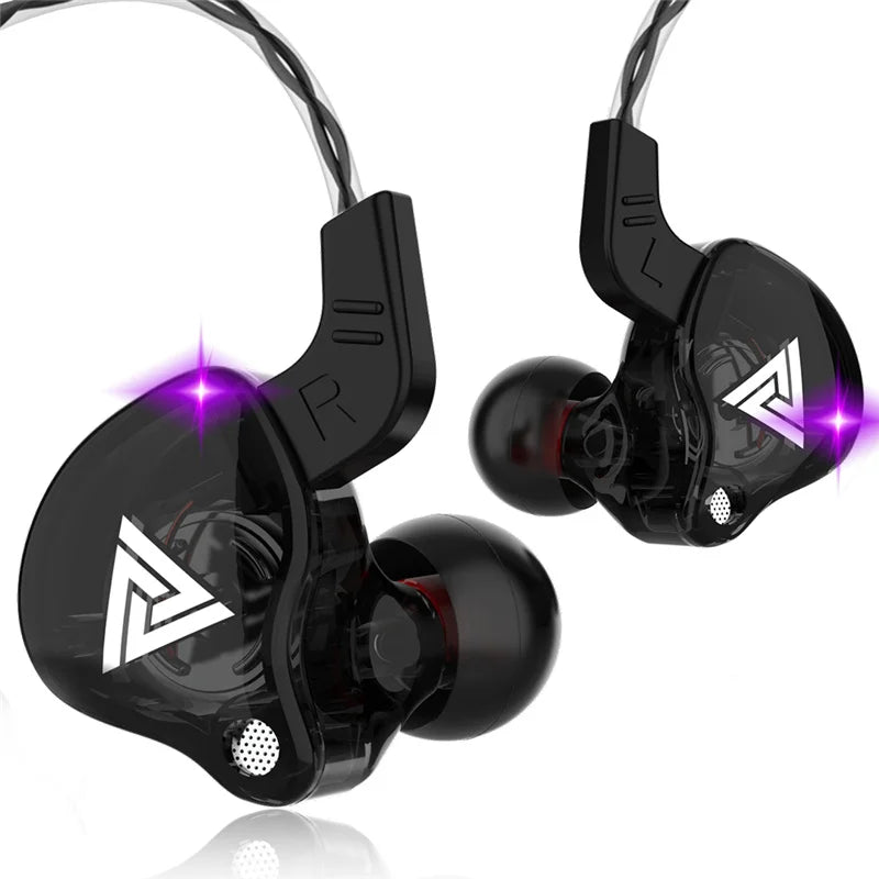 Original QKZ AK6 Copper Driver HiFi Wired Earphone 3.5MM Race Sport Headphone Bass Stereo Headset Music Earbuds In Ear With Mic - Universal Market