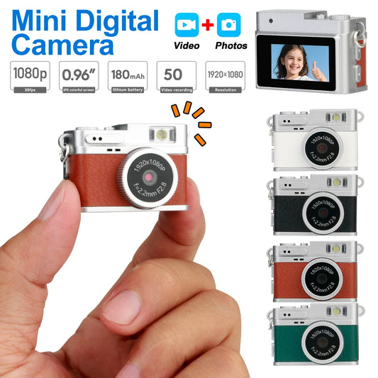 Digital Camera 1080P Retro CCD Mini Cam with Screen Indoor Outdoor Sports Portable Vintage Very Small Camcorder Video Recorder - Universal Market