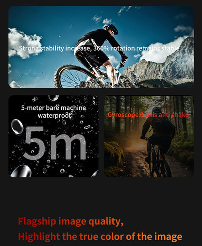 5K Action Camera V10 Electronic Image Stabilization 2" Touch LCD 4K Waterproof Action Camera Dashcam Motion Detection