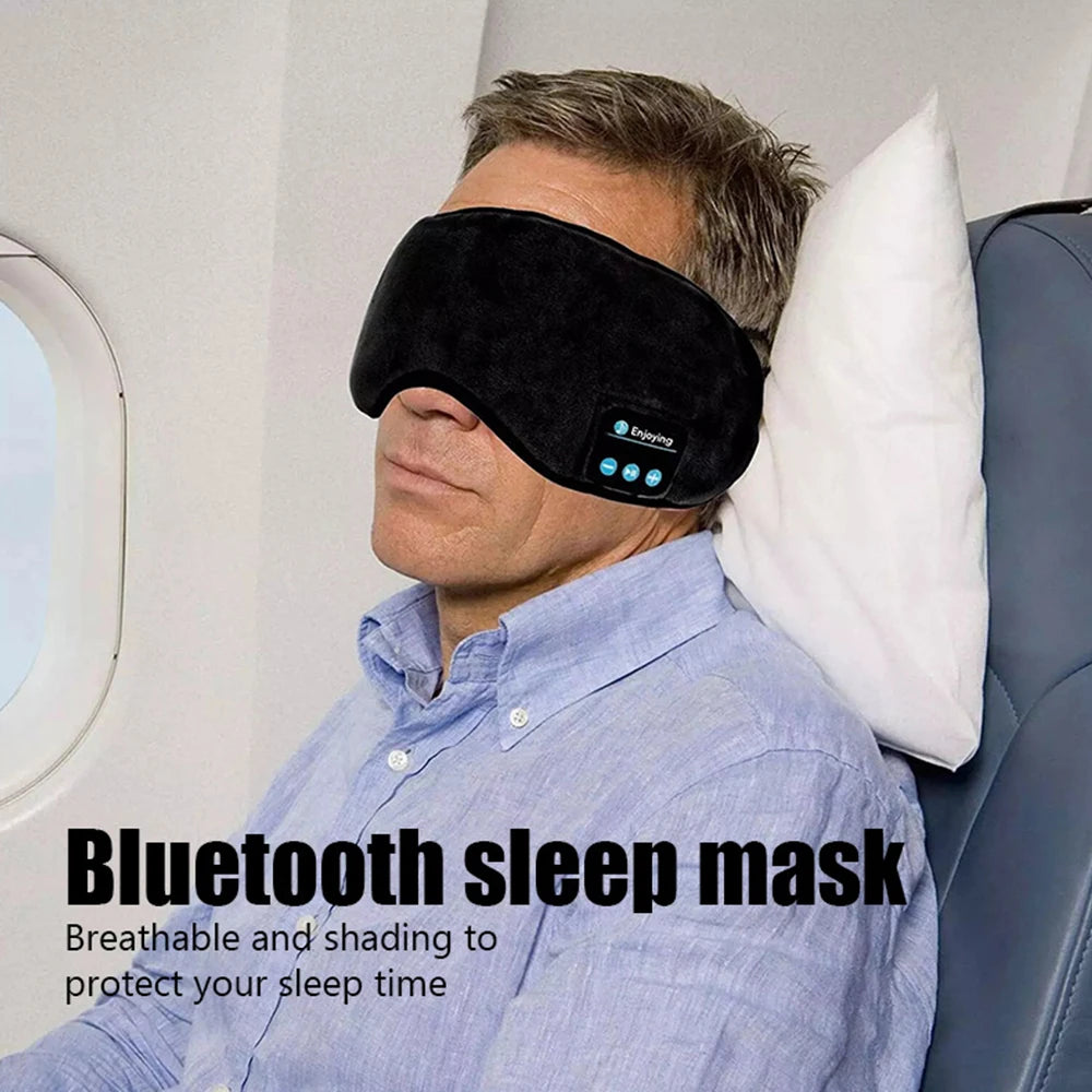 Fone Bluetooth Earphones Sports Sleeping Headband Elastic Wireless Headphones Music Eye Mask Wireless Bluetooth Headset Headband - Universal Market