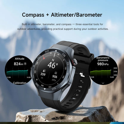 2025New Upgraded Outdoor Sport GPS Smart Watch Men 1.53" HD AMOLED Screen GPS track Heart Rate Bluetooth Call Compass SmartWatch