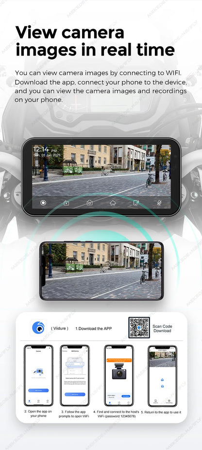 Portable 6.25 inch IP67 Waterproof Motorcycle GPS Navigation Wireless Carplay Android Auto DVR Drive Recorder Moto Monitor WIFI - Universal Market