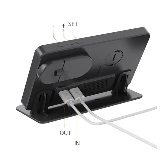 3 in 1 Wireless Charger For Samsung Galaxy Watch 6 5 Pro Fast Charging Station For Galaxy S24 S23 S22 Alarm Clock Chargers Stand
