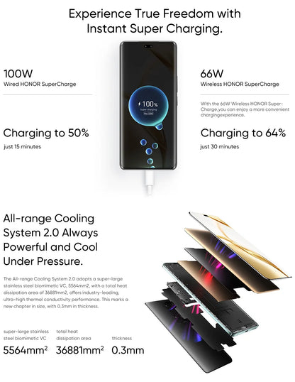 HONOR 200 Pro Global Version 6.78'' 5G Smartphone Snapdragon 8s Gen 3 120Hz AMOLED Display 5200mAh Battery 100W SuperCharge
