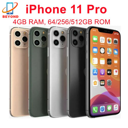 Apple iPhone11 Pro 64GB 256GB ROM Original 5.8" Super Retina OLED A13 IOS iPhone 11 Pro 11Pro Face ID Genuine Unlocked  4G LTE - Universal Market