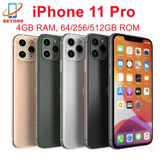 Apple iPhone11 Pro 64GB 256GB ROM Original 5.8" Super Retina OLED A13 IOS iPhone 11 Pro 11Pro Face ID Genuine Unlocked  4G LTE - Universal Market