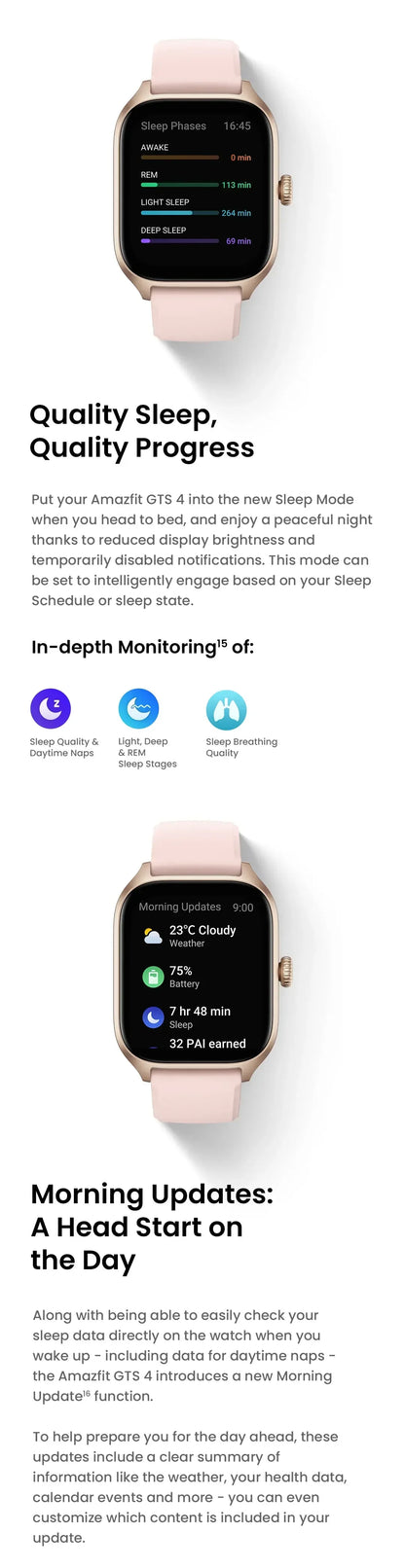 Brand New Amazfit GTS 4 Smartwatch Zepp OS GPS Alexa 24H Heart Rate 150 Sports Modes Smart Watch For IOS Android