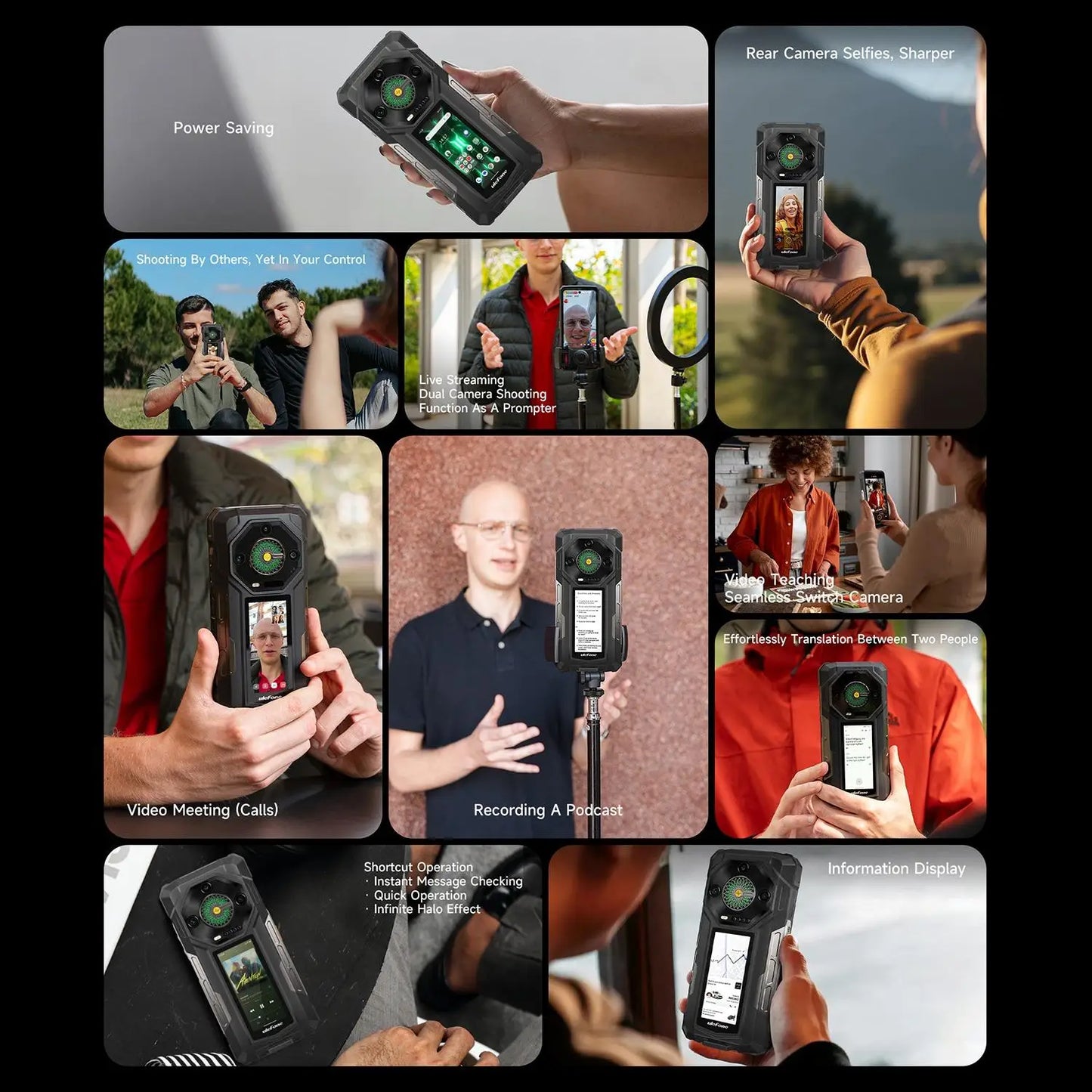 Ulefone Armor 33 Pro Rugged Smartphone 5G Dual Screen 6.95" 120Hz 16GB+512GB 25500mAh Battery 66W 64MP Night Vision NFC