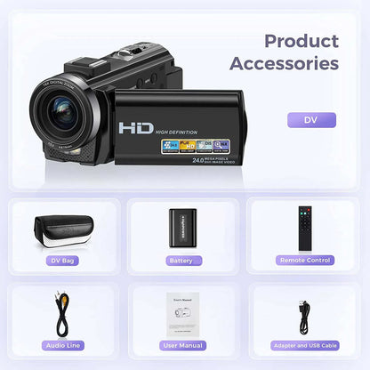 Digital Camera Photographic Cameras With 3.0 Inch Rotating Screen Professional Photo Camera Hd Video Kids Cameras  For Home - Universal Market