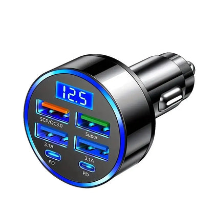 300W USB Car Charger PD QC3.1 USB C Car Phone Charger Type C Adapter for iPhone Samsung Huawei Xiaomi Quick Charge ﻿