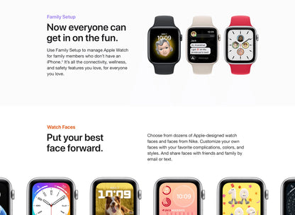 100% Original Apple Watch SE (2nd Gen) 40mm / 44mm Aluminum Case with Sport Band iOS SmartWatch