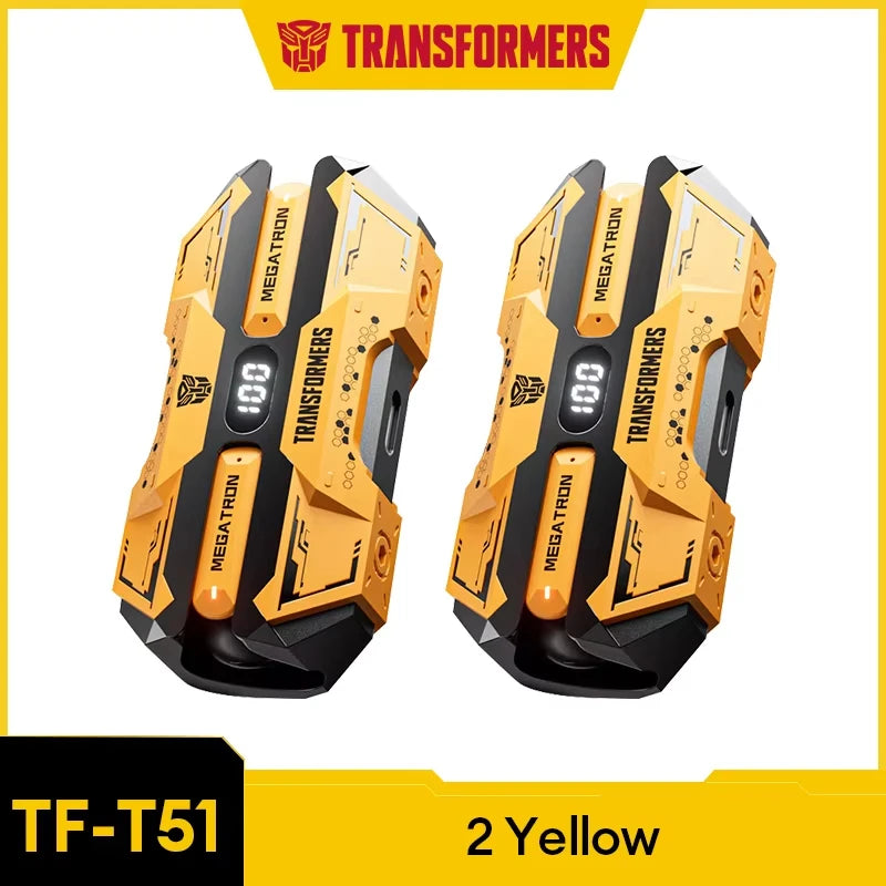 Choice TRANSFORMERS TF-T51 Bluetooth 5.4 TWS Earphones Low Latency Gaming Earbuds Long Endurance HiFi Music Headphones With mic - Universal Market