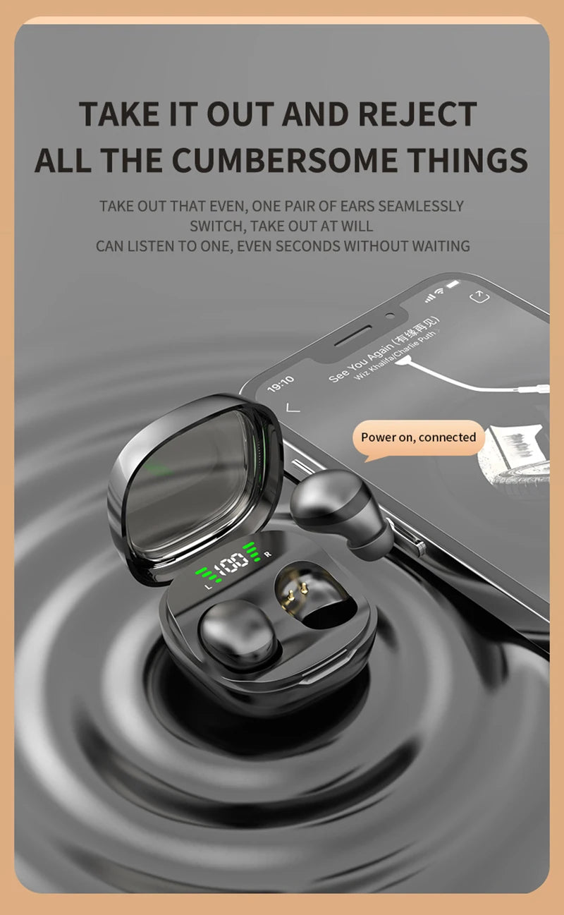 Xiaomi Mini Wireless Bluetooth 5.3 Headset Small Earbuds Sleep Work Music Sports Invisible HD HIFI Bass Sound Quality Earphones - Universal Market