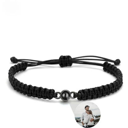 NEW Custom Photo Bracelet with Photo Projection Hand Woven Personalized Photo Projection Bracelet Memory Bracelet Photo - Universal Market