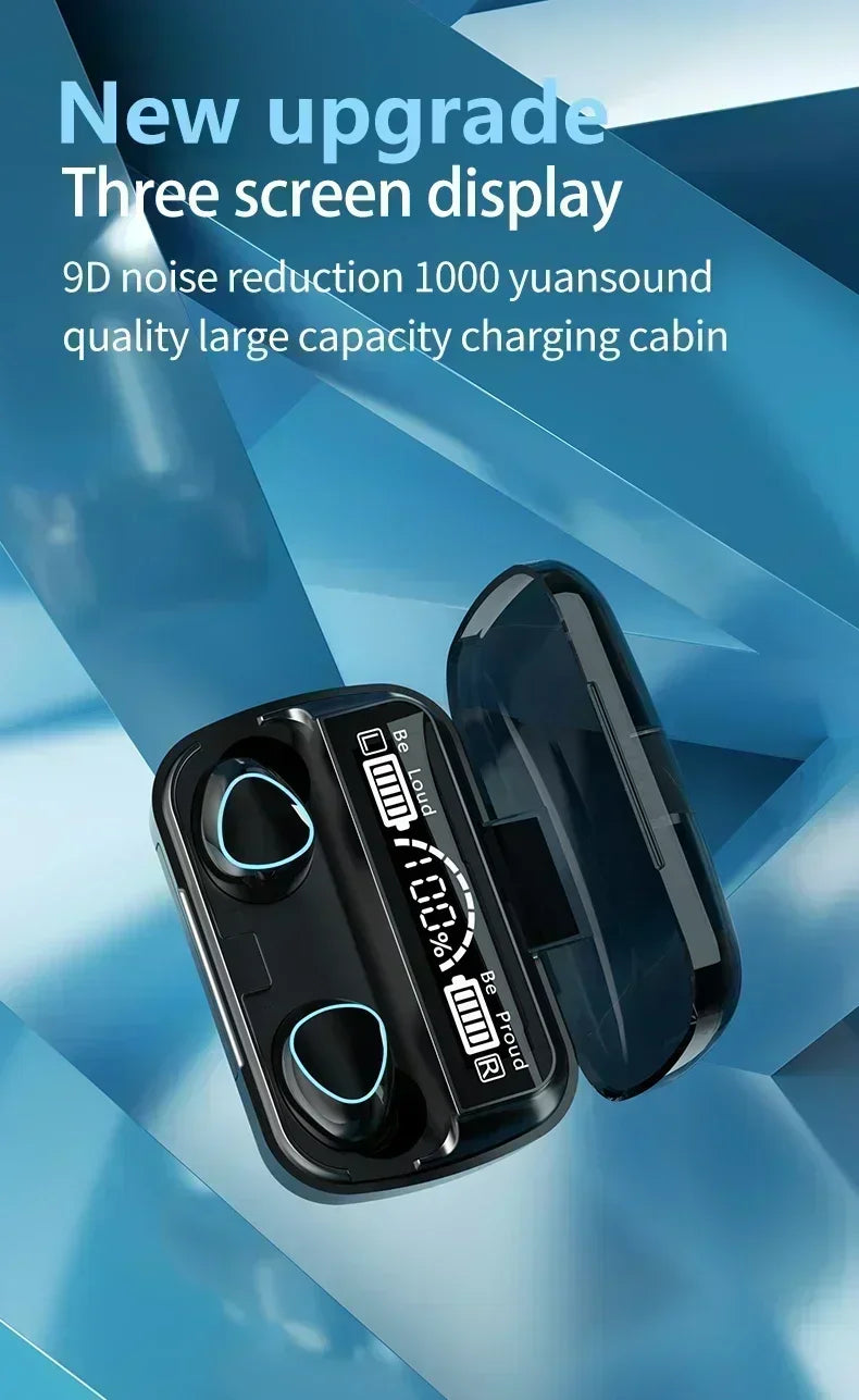 Original M10 Headphones Bluetooth Wireless Earpods Sports Stereo Noise Canceling Headphone Microphone Speaker - Universal Market