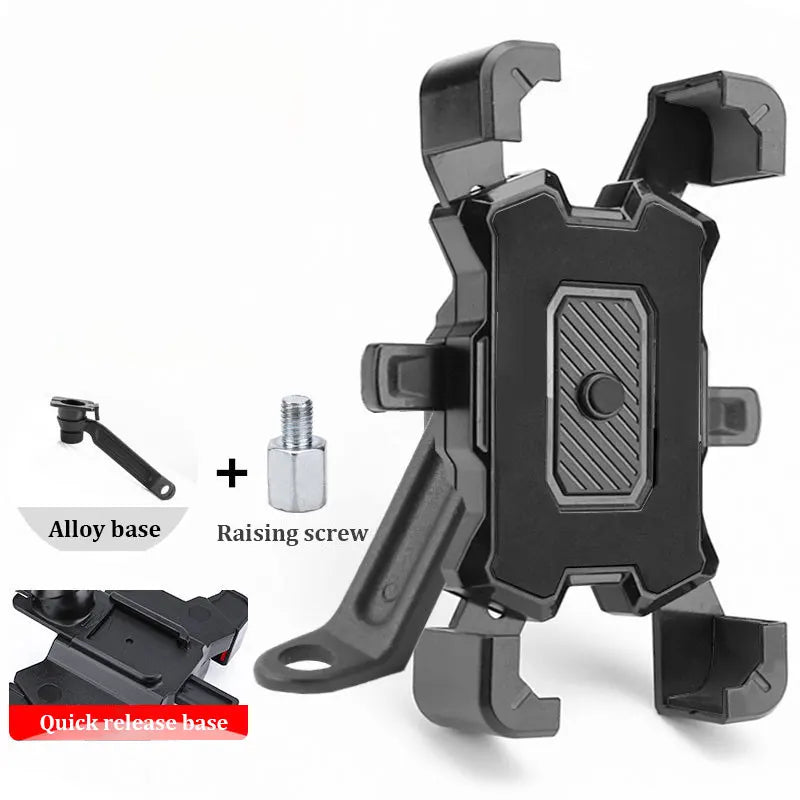 bicycle mobile phone holder electric bike motorcycle solid shockproof integrated navigation support outdoor cycling mobile phon - Universal Market