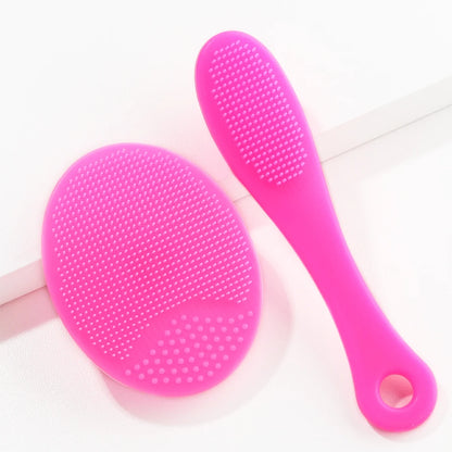 2pcs Set Facial Cleansing Brush Black Head Removal Brush Makeup Facial Skin Remover Suit