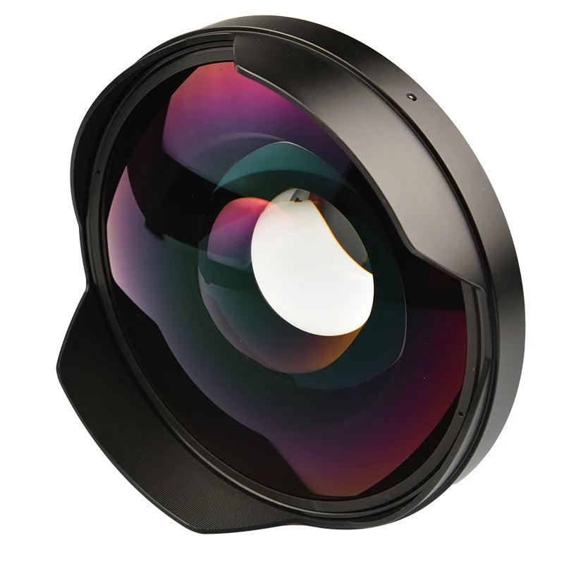 VLOGMAGIC 52MM / 58MM / 62MM /67MM / 72MM 0.3X Ultra Fisheye Wide Lens Adapter with Hood Only for Video Cameras Camcorders - Universal Market