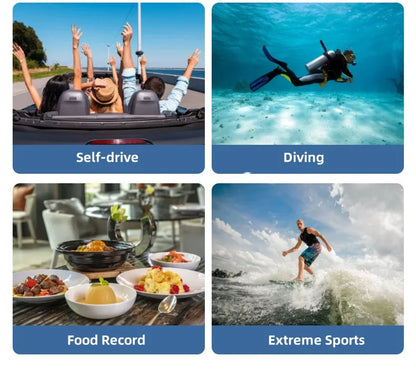 1080P HD Outdoor Sports Camera Anti-shake Waterproof WiFi Action Camera Long Battery Life Hands-Free 120° Wide-angle 1080P