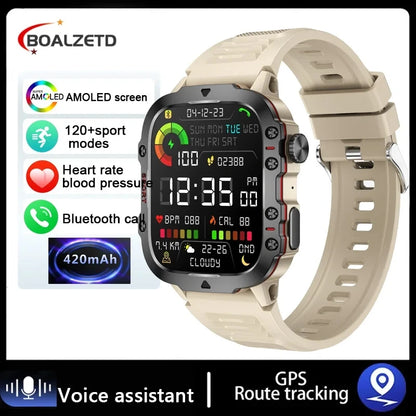 2025 Outdoor Smart Watch Men 2.01" Screen 3ATM Waterproof Watches Bluetooth Call Ai Voice Sport Smartwatch For Android IOS Phone