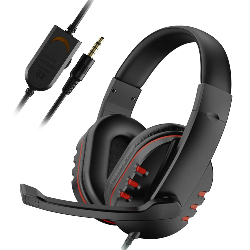 Headphones 3.5mm Wired Gaming Headset Earphones Music For PS4 Play Station 4 Game PC Chat computer With Microphone - Universal Market