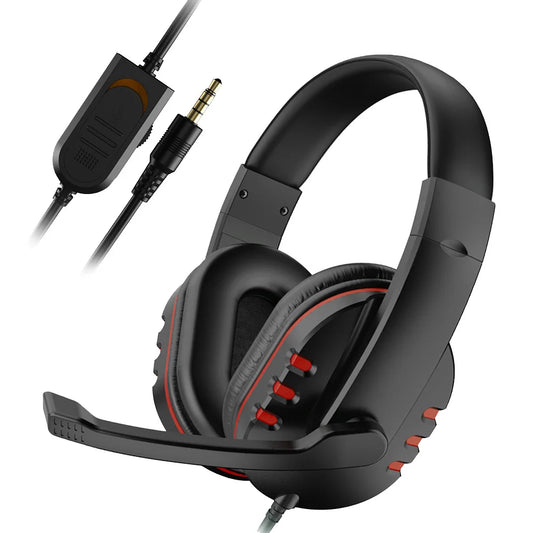 Headphones 3.5mm Wired Gaming Headset Earphones Music For PS4 Play Station 4 Game PC Chat computer With Microphone - Universal Market