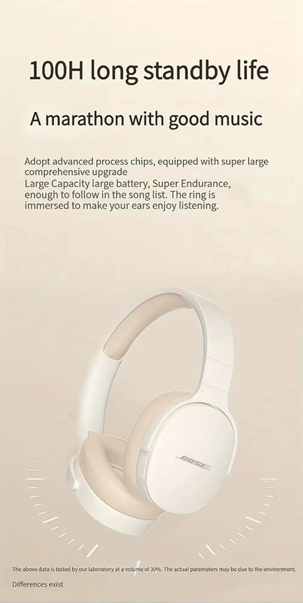 Bosebye Headphones P2961 Wireless Bluetooth 5.3 Original Earphone Stereo HIFI Headset Game Earbuds With Mic For Samsung iPhone - Universal Market