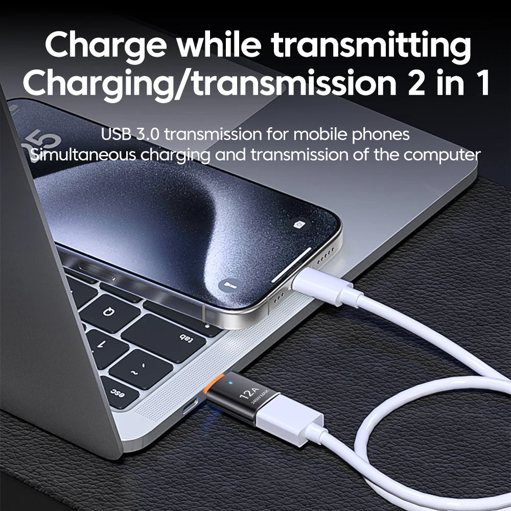 12A OTG USB 3.0 To Type C Adapter USB Female To Type c Male Fast Charging adadpter OTG USB C For Xiaomi Samsung Laptop PC
